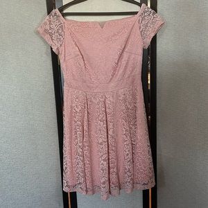 Pink lace dress
